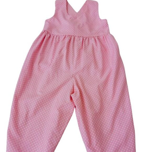 Troy x London girls pink polka a dot romper (L)